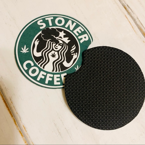 2/$15 Stoner mermaid Coffee car coasters - Picture 2 of 3